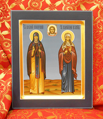 семейная икона св. Василий и св. Валентина