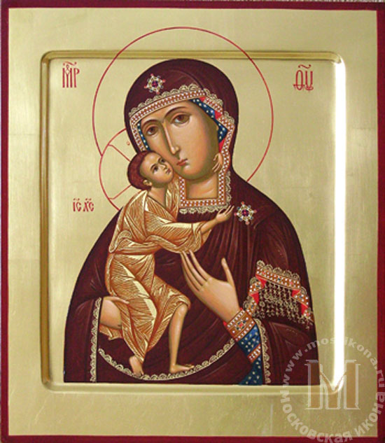 Феодоровская икона Божией Матери.27 на 31 см. Золотой фон