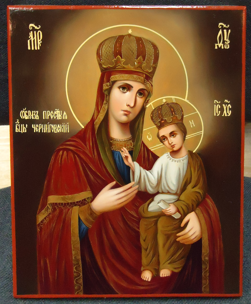 Богородица Черниговская, масло